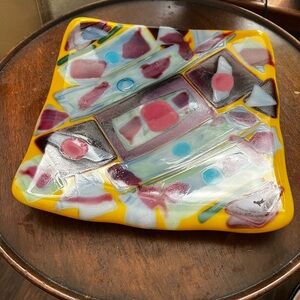 Colorful Glass Mosaic Decorative Plate
